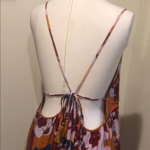 Free People Boho orange Sweet Lucy flowy dress NEW - Picture 5 of 7